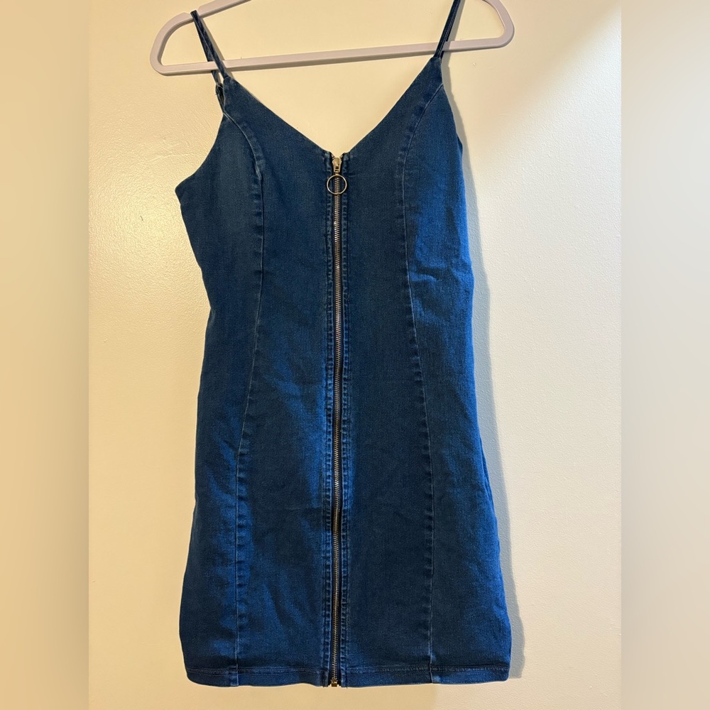 Iris Blue Denim Zip-Up